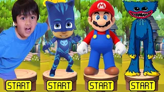 Tag with Ryan vs Subway Surfers Poppy vs Super Mario Movie vs Pj Masks CatBoy - Mod All Characters