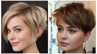 Most beautiful and trendy short haircut hairstyles and dye color ideas/latest bob pixie haircut 2024