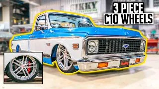 Custom 3 Piece Vossen Wheels for Slammed C10 & Factory Tour - LS Swapped '75 Chevy Truck Ep. 15