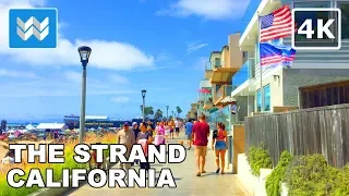 Walking tour of THE STRAND – Hermosa Beach to Manhattan Beach in South Bay, California 🎧 【4K】