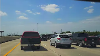 Driving in Houston Traffic. Texas, USA