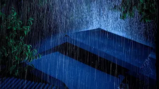 Rain On Metal Roof & Mighty Thunder Sounds with Eliminate Subconscious Negativity, Melatonin Release