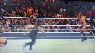 Edge Spear to Roman Reigns at Royal Rumble 2020