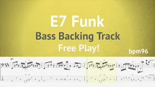 E7 Funk Bass Backing Track Bpm96