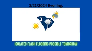 Isolated Flash Flooding and Thunderstorms Tomorrow