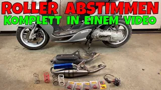 Roller abstimmen für Anfänger von A bis Z (Auspuff Variomatik Kupplung)  Zusammenschnitt