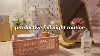 fall night routine 🍁 | cozy & productive ft. CamScanner