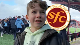 😱🏆 PITCH INVASION AS STENHOUSEMUIR GET PROMOTION !! ft . Footy Adventures