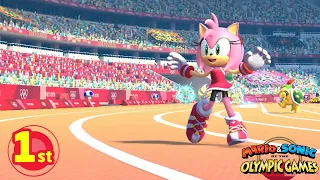 Mario & Sonic At The Olympic Games Tokyo 2020 Event 100M (Hard) Sonic Amy Tails Yoshi Wario Waluigi