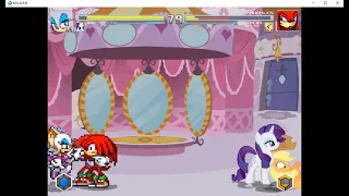 Rouge and Rarity vs Knuckles and Applejack