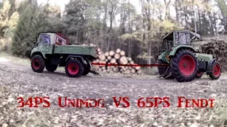 Unimog VS Fendt Tauziehen | 34PS gegen 65PS | Große Überraschung!