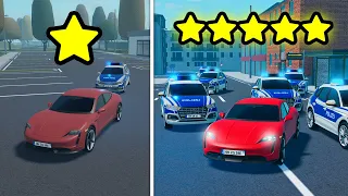 Escaping 1 Star vs 5 Stars Wanted Level In Emergency Hamburg..