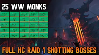 25 WW Monks Full HC Raid One Shotting Bosses Ez | Wow Moments