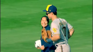 sal frelick catch of year to save brewers no hitter