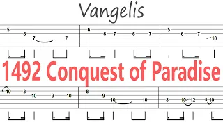 Vangelis - 1492 Conquest of Paradise / Guitar Solo Tab+BackingTrack