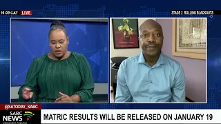 Matric results to be released on the 19th of January 2023