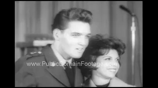 1960 Elvis Presley returns from Army service starts acting  - Nancy Sinatra archival footage