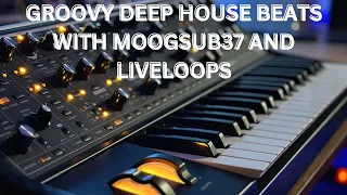 Beat making with moog sub37 arpeggios and logic live loops
