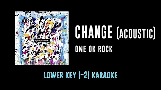 Change (Acoustic) [Key -2] - ONE OK ROCK | カラオケ | Eye of the storm | Karaoke | (Studio Jam Session)