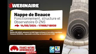 Webinaire : Nappe de Beauce, fonctionnement, structure et plateforme O-ZNS