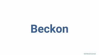 How to Pronounce beckon   #beckon  #english   #words