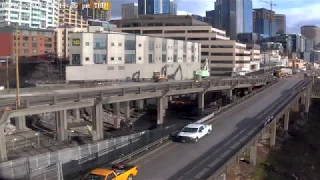 Seattle Viaduct demolition 2019 03 07 timelapse