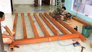 Special Adhesive connect Milling Groove & Ridge Make Wood Box // Design Wooden Living Room Partition