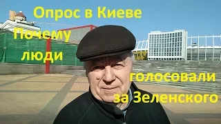 Зеленский Почему люди за него голосовали Выборы 2019 Опрос в Киеве Иван Проценко