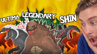 Legendary Godzilla vs ULTIMA vs SHIN vs GODZILLA EARTH!! (REACTION)