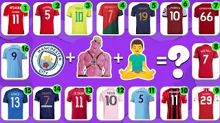 (FULL 87) Guess the SONG, EMOJI, JERSEY, Flag and Club of FOOTBALL Player|Ronaldo, Messi, Neymar