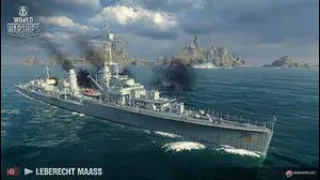 Мир кораблей. Немецкий эсминец MAASS 7 лвл. бой на локации Море надежды