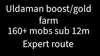 Uldaman 160+ mobs expert route. Sub 12 minutes.