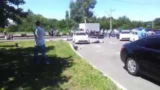 Расстрел патруля ГАИ в Донецке