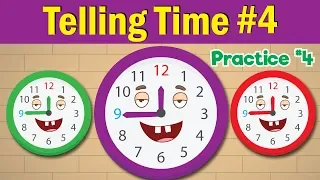 Learn to Tell Time #4 | Telling the Time Practice for Children | What's the Time? | Fun Kids English