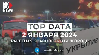 ⭕️ RusNews TOP DATA 2 января 2024: обстрел Белгорода, столкновение самолетов в Токио, взрывы в США