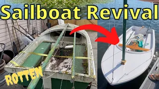 RESTORING a 50 year old sailboat in 6 minutes