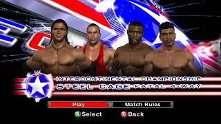 WWE SVR 2007 Xbox360 - JohnnyNitro,RobVanDam,SheltonBenjamin,EddieGuerrero - Fatal 4-Way Steel Cage