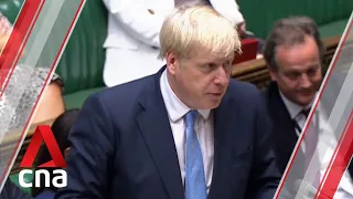 British PM Boris Johnson addresses parliament for the first time