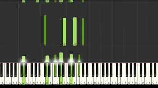 Lofi piano chord progression "Reflection" in F# minor [Synthesia] (Piano tutorial)