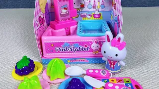 Open cute toy Pink Kitchen cooking | satisfying video | Toy review ASMR
