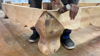 Woodworking Skills Extremely Ingenious Talented Worker - Wooden Collapse With Unique Design