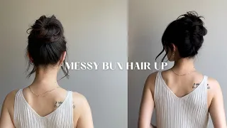 Messy High Bun Hair Up