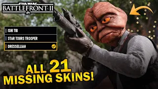 All 21 MISSING SKINS In Star Wars Battlefront 2!