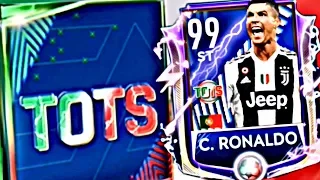 99 OVR TOTS RONALDO IN FIFA MOBILE 19 ! Juventus and Serie A tots team Gameplay and league packs