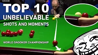 TOP 10 Rare Shots And Moments | World Snooker Championship 2018