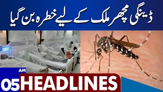 Increase In Dengue Cases | Dunya News Headlines 05:00 AM | 27 Sep 2023