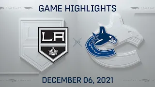 NHL Highlights | Kings vs. Canucks - Dec. 6, 2021