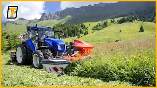MOWING in SWISS MOUNTAINS is Fascinating! - Satisfying Grass Cutting and Hedge Trimming Machines