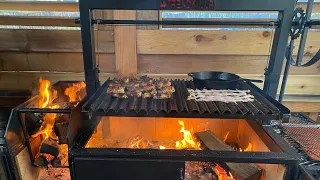 Live Fire Management / Santa Maria / Mushroom Bacon Swiss Burgers and Wings