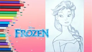 How To Draw Elsa Step by Step || Queen Elsa Drawing || Drawing Frozen 2